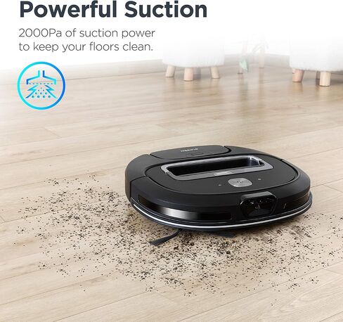 eureka Groove Robot Vacuum Cleaner, Wi-Fi Connected, App, Alexa & Remote Controls, Self-Charging, NER300 , Black in Saudi Arabia