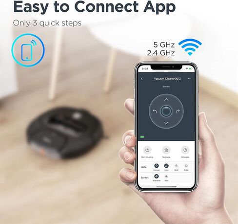 eureka Groove Robot Vacuum Cleaner, Wi-Fi Connected, App, Alexa & Remote Controls, Self-Charging, NER300 , Black in Saudi Arabia