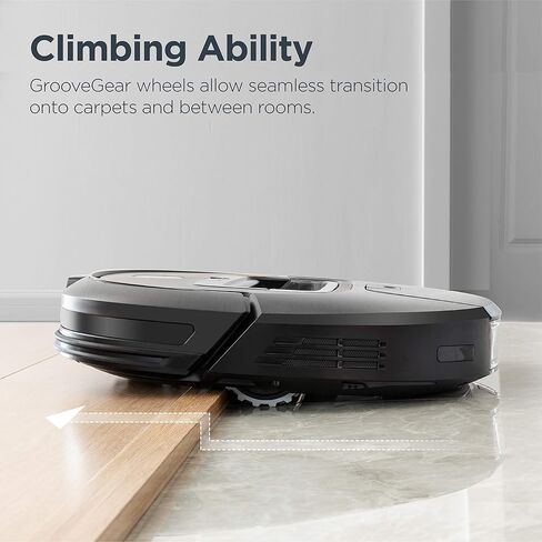 eureka Groove Robot Vacuum Cleaner, Wi-Fi Connected, App, Alexa & Remote Controls, Self-Charging, NER300 , Black in Saudi Arabia