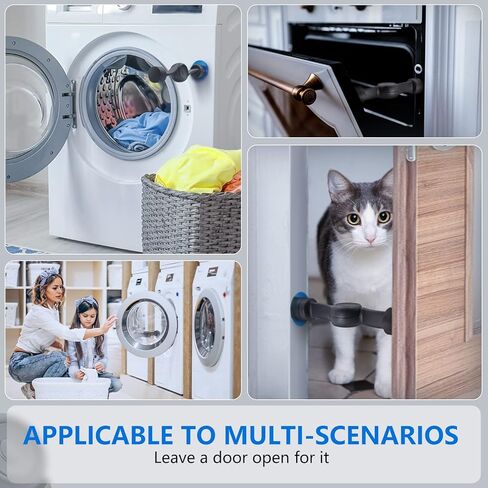 Front Load Washer Door Prop, Magnetic Washing Machine Cleaner Door Holder, 360° Adjustable Washer and Dryer Door Stopper with Sticky Iron Sheet Fits All Washing Machines (1 Pack) in Kuwait