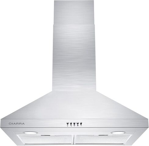 Ductless Range Hood 30 inch 450 CFM Hood Vent for Kitchen in Stainless Steel CIARRA CAS75206P in Kuwait