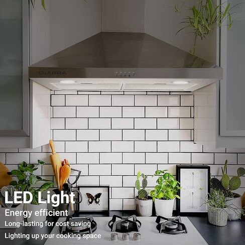 Ductless Range Hood 30 inch 450 CFM Hood Vent for Kitchen in Stainless Steel CIARRA CAS75206P in Kuwait