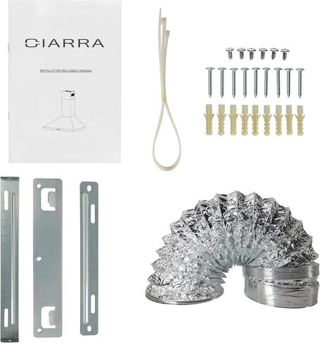 Ductless Range Hood 30 inch 450 CFM Hood Vent for Kitchen in Stainless Steel CIARRA CAS75206P in Kuwait