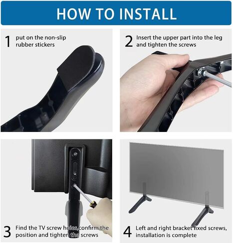 TV Base Pedestal Feet,Drsn TV Stand Mount Legs for Televisions with Mounting Holes Distance 5.5cm or Within 4.5cm, Distance Between Top Mounting Hole and Edge 8cm in Kuwait