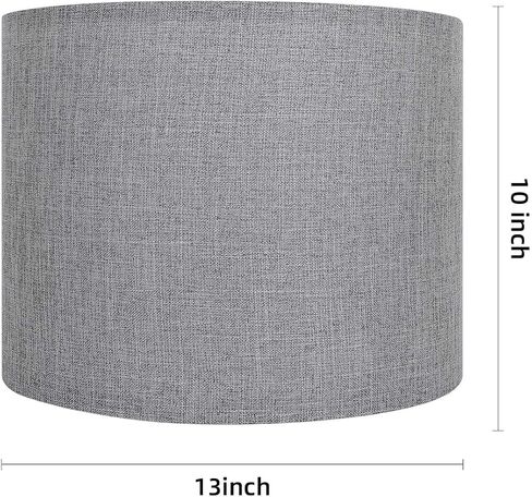 Drum Lamp Shade Set of 2, 13x13x10 inches Easy Assembly Lampshades for Table Lamp, Bedside Lamp, Floor Lamp, Spider Fitter (Blue)… in Saudi Arabia