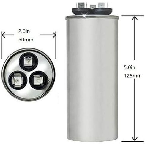 BlueNatHxRPR 50+7.5 MFD uF CBB65 Capacitor Air Conditioner Capacitor Round Dural Motor Run Capacitor Withstand 450V AC in Saudi Arabia