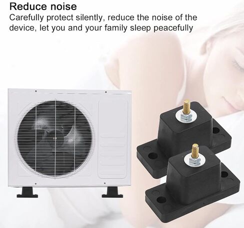 Rubber Vibration Isolator Mounting Bracket 4Pack Air Conditioner Mounting Bracket Mini Split Shock Absorbing Pads Stands for Outdoor Ductless Mini Split Air Conditioner Condensers in Kuwait