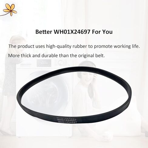WH01X24697 Washer Drive Belt, Replaces Part Number 4585709,AP6037512,PS11767488,EAP11767488,Compatible with ge hotpoint Washing Machine GTW220ACK2WW,GTW330ASK1WW,GTW330ASK2WW,GTW460ASJ6WW,etc. in Kuwait