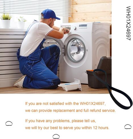 WH01X24697 Washer Drive Belt, Replaces Part Number 4585709,AP6037512,PS11767488,EAP11767488,Compatible with ge hotpoint Washing Machine GTW220ACK2WW,GTW330ASK1WW,GTW330ASK2WW,GTW460ASJ6WW,etc. in Kuwait