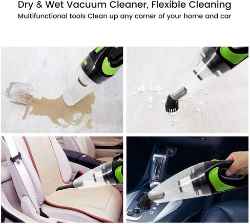 Fey Cordless Handheld Vacuum, 120W Rechargeable Portable Hand Vacuum Cleaner with Long Lasting up to 30mins,Wet & Dry Vacuum Cleaner for Car, Home, Pet Hair, Dust, Gravel Cleaning in Kuwait