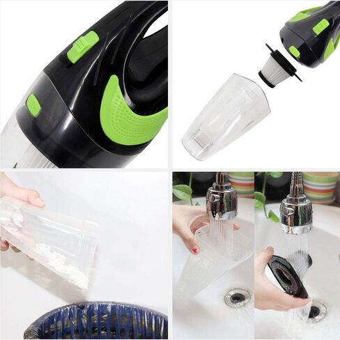 Fey Cordless Handheld Vacuum, 120W Rechargeable Portable Hand Vacuum Cleaner with Long Lasting up to 30mins,Wet & Dry Vacuum Cleaner for Car, Home, Pet Hair, Dust, Gravel Cleaning in Kuwait