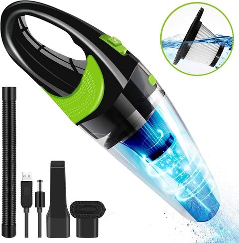 Fey Cordless Handheld Vacuum, 120W Rechargeable Portable Hand Vacuum Cleaner with Long Lasting up to 30mins,Wet & Dry Vacuum Cleaner for Car, Home, Pet Hair, Dust, Gravel Cleaning in Kuwait