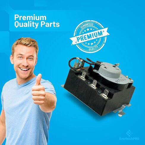 EvertechPRO WE4M527 Timer Replacement for GE Dryer WE4M365 2754526 PS3654187 in Saudi Arabia