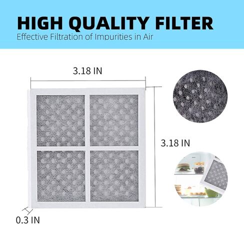 فلتر هواء LEWELLRY 6 قطع LT120f متوافق مع فلتر هواء LG LT120F، فلتر هواء Kenmore 46-9918، فلتر 9918، ADQ73214402، ADQ73214404، فلتر هواء LMZS30776S، ADQ73334008 LG فلتر هواء للثلاجة in Kuwait