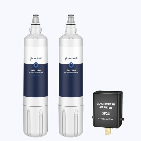 GLACIER FRESH 4204490 Water Filter and 7007067 Air Purification Cartridge Combo Pack, Compatible with Sub-Zero 4204490, 4290510 Refrigerator Water Filter, 7042798/7007067 Air Filter(2+1) in Kuwait