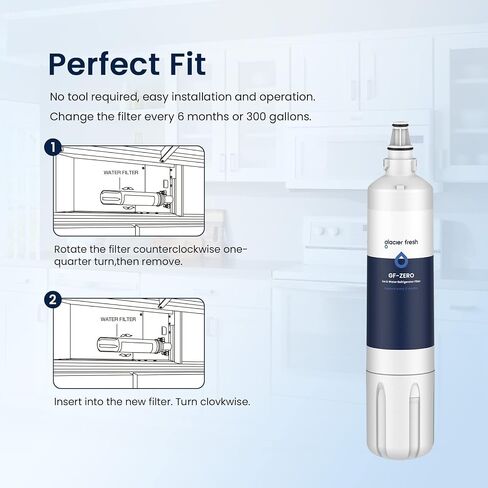 GLACIER FRESH 4204490 Water Filter and 7007067 Air Purification Cartridge Combo Pack, Compatible with Sub-Zero 4204490, 4290510 Refrigerator Water Filter, 7042798/7007067 Air Filter(2+1) in Kuwait