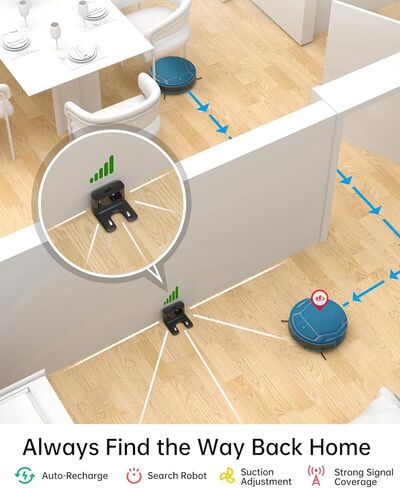 مكنسة كهربائية روبوت OKP لشعر الحيوانات الأليفة، مكنسة كهربائية روبوتية ذاتية الشحن، مكنسة روبوتية قوية للشفط للأرضيات الصلبة in Kuwait