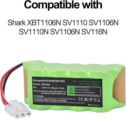 بطارية Batmax 10.8V لسمك القرش XBT1106N SV1110 SV1106N SV1110N SV11O6N SV116N Freestyle Navigator مكنسة كهربائية لاسلكية in Saudi Arabia
