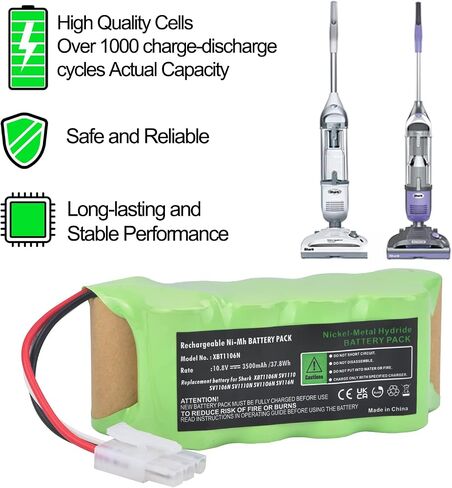 بطارية Batmax 10.8V لسمك القرش XBT1106N SV1110 SV1106N SV1110N SV11O6N SV116N Freestyle Navigator مكنسة كهربائية لاسلكية in Saudi Arabia