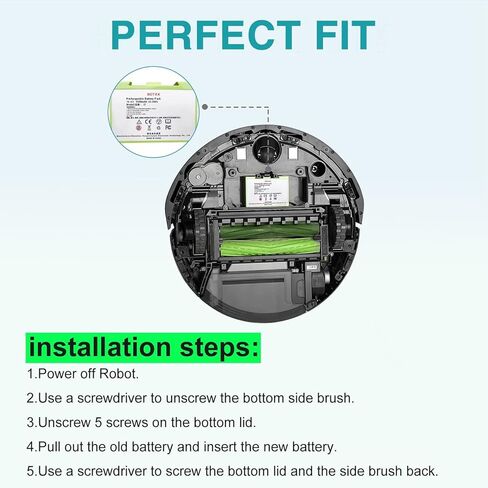بطارية بديلة ليثيوم أيون 3500 مللي أمبير في الساعة i7 من BOTKK لجهاز Irobot Roomba i7 7150 i7+ 7550 e5 e5152 e5154 e6 i3 3150 i3+ 3550 i4 4150 i4+ والمزيد من سلسلة e/i Vacuum-4624864، ABL-D1 in Kuwait
