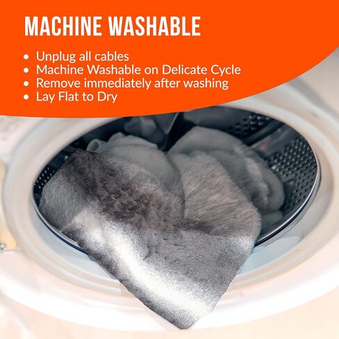 وسادة تدفئة فاخرة للقدمين | جهاز تدفئة القدمين مع إيقاف تلقائي و3 إعدادات للحرارة | بطانية كهربائية لتدفئة أصابع القدم تحت المكتب أو السرير، رمادي 22 بوصة × 20 بوصة in Kuwait