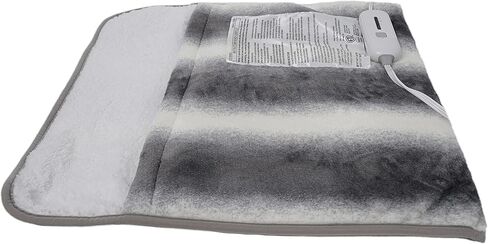 وسادة تدفئة فاخرة للقدمين | جهاز تدفئة القدمين مع إيقاف تلقائي و3 إعدادات للحرارة | بطانية كهربائية لتدفئة أصابع القدم تحت المكتب أو السرير، رمادي 22 بوصة × 20 بوصة in Kuwait