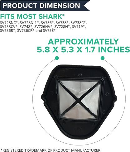 استبدال مكنسة كهربائية حاسمة فلتر كأس غبار متوافق مع جزء القرش # XF769، XSB726N ونماذج SV728NC، SV728N-1، SV736، SV738، SV738C، SV738CV، SV748، SV726N، SV728N، SV719، SV736R، SV736CR (3 عبوات) in Kuwait