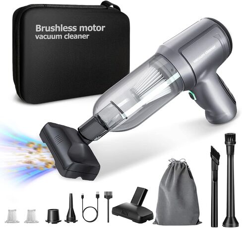 Tipcoo Cordless Car Vacuum Cleaner -3-in-1 Handheld Vacuum Cleaner with Brushless Motor, 15000PA High Power Mini Vacuum Cleaner for Car/Office/Home, to inflate/Deflate for Swimming Ring/Vacuum Bag in Kuwait