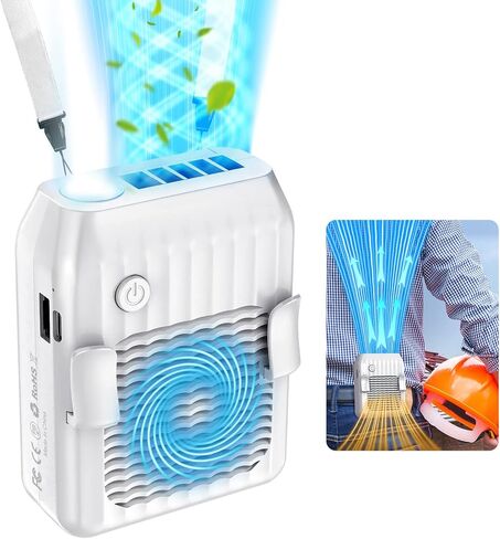 مروحة خصر من دي تي زد واي، مروحة شخصية بـ 3 سرعات رياح فائقة، مروحة شخصية قابلة لاعادة الشحن 6000mAh، مروحة حزام USB بدون استخدام اليدين للعمل في الهواء الطلق والرياضة والتخييم والمشي لمسافات طويلة in Kuwait