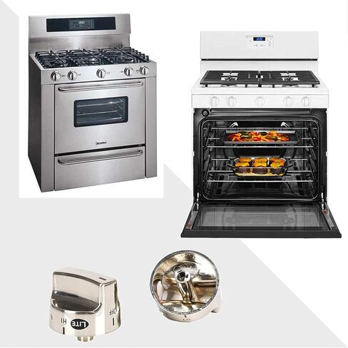 مقبض استبدال الموقد السطحي 318282310 من Aebor متوافق مع بعض نطاق غاز فريجيدير كينمور/الفرن/الموقد (قطعتان) in Kuwait