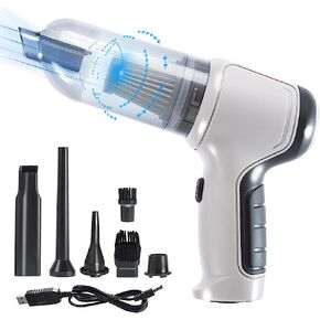SJ_PAL Handheld Vacuum Cordless, Hand Vacuum Cleaner 9000PA Suction,Cordless Hand Vacuum, Car Vacuum Cordless, Dry/Wet Hand Held Vacuum Rechargeable,Portable Vacuum with 5 Brush Heads White in Kuwait
