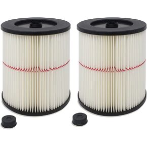 فلتر فيت - عبوة من قطعتين - فلتر خرطوشة للأغراض العامة | فلتر بديل متوافق مع مكانس Craftsman Red Stripe - قارنه بالجزء رقم 17816 9-17816 in Kuwait