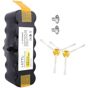 TATTU 4500mAh XLife بطارية بديلة ممتدة العمر لـ iRobot Roomba R3 500 600 700 800 900 Series 530 531 532 535 536 540 550 552 560 562 570 580 595 620 630 650 660 760 770 780 790 870 880 980 in Kuwait