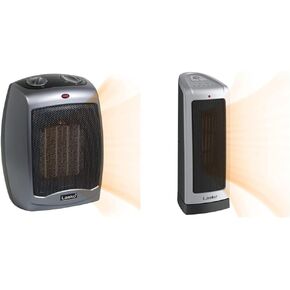 Lasko Oscillating Ceramic Tower Space Heater for Home with Adjustable Thermostat, 2-Speeds, 16 Inches, Silver, 1500W, 5309 in Saudi Arabia