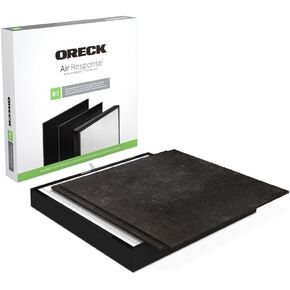 Oreck Certified HEPA Media + Odor Control Replacement Filter Kit Type B3 for Air Response Large WK16002, 1-Count, AK46002, Black