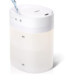 Xburan Cool Mist Humidifiers for Bedroom, 3.5L Top-Fill Air Humidifier & Essential Oil Diffuser with Ambient Light, 3 Mist Levels, Quiet Operation, 32-Hour Duration, Humidifiers for Large Room Baby Plants,White in Saudi Arabia