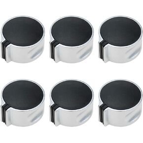 Quluxe 6 Pcs Rotary Switch Gas Stove Parts Gas Stove Knob Zinc Alloy Round Knob with Chrome Plating for Gas Stove Outer Diameter 35mm, 0 Degree in Saudi Arabia