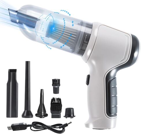 SJ_PAL Handheld Vacuum Cordless, Hand Vacuum Cleaner 9000PA Suction,Cordless Hand Vacuum, Car Vacuum Cordless, Dry/Wet Hand Held Vacuum Rechargeable,Portable Vacuum with 5 Brush Heads White in Kuwait