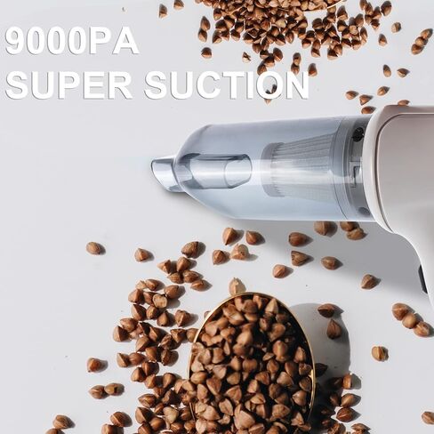 SJ_PAL Handheld Vacuum Cordless, Hand Vacuum Cleaner 9000PA Suction,Cordless Hand Vacuum, Car Vacuum Cordless, Dry/Wet Hand Held Vacuum Rechargeable,Portable Vacuum with 5 Brush Heads White in Kuwait