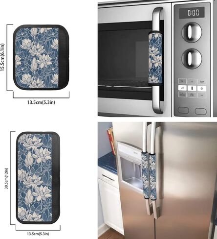 6PCs Avocado Print Refrigerator Door Handle Covers,Kitchen Appliance Handle Cover for Fridge Microwave Oven Dishwasher,Home Decor in Kuwait