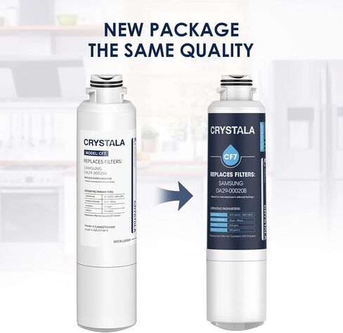 Crystala DA29-00020B Water Filter Replacement, NSF 42 Certified Compatible Samsung Filter DA29, HAF CIN EXP Water Filter, DA97-08006A Water Filter Samsung Water Filter Replacement (1 Pack) in Kuwait