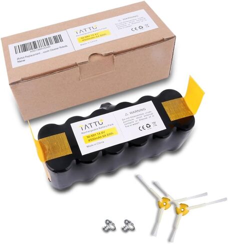 TATTU 4500mAh XLife بطارية بديلة ممتدة العمر لـ iRobot Roomba R3 500 600 700 800 900 Series 530 531 532 535 536 540 550 552 560 562 570 580 595 620 630 650 660 760 770 780 790 870 880 980 in Kuwait