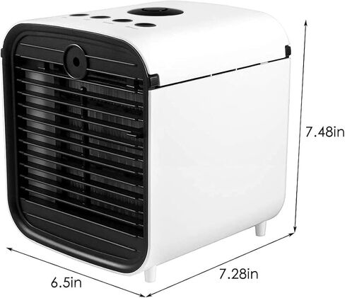 Portable Air Conditioners, 4-in-1 Air Cooler with LED Light and Purifier, Mini Personal Evaporative Cooler for Home & Office Desk Outdoors Travel (White) in Saudi Arabia