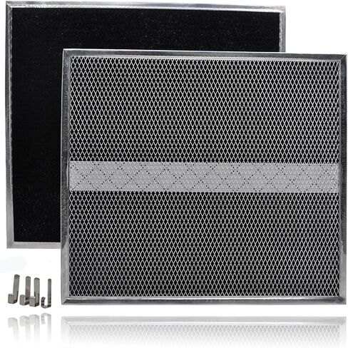 فلتر غير انبوبي لغطاء محرك السيارة S97020466 مقاس 14.6×12.9 انش متوافق مع فلتر برون رينج لفلتر الفحم بديل الشحوم 30 انش نوع XC مع مشابك، لسلسلة برون نوتون HPF30 - عبوتان in Kuwait