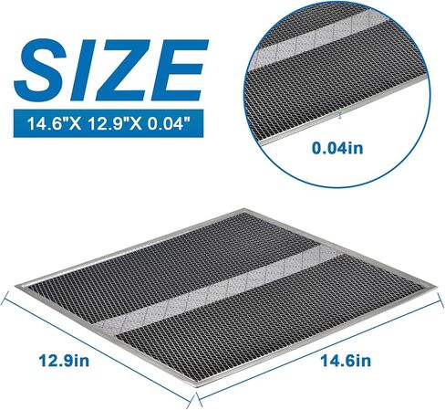 فلتر غير انبوبي لغطاء محرك السيارة S97020466 مقاس 14.6×12.9 انش متوافق مع فلتر برون رينج لفلتر الفحم بديل الشحوم 30 انش نوع XC مع مشابك، لسلسلة برون نوتون HPF30 - عبوتان in Kuwait