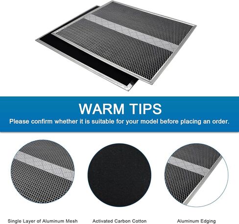 فلتر غير انبوبي لغطاء محرك السيارة S97020466 مقاس 14.6×12.9 انش متوافق مع فلتر برون رينج لفلتر الفحم بديل الشحوم 30 انش نوع XC مع مشابك، لسلسلة برون نوتون HPF30 - عبوتان in Kuwait