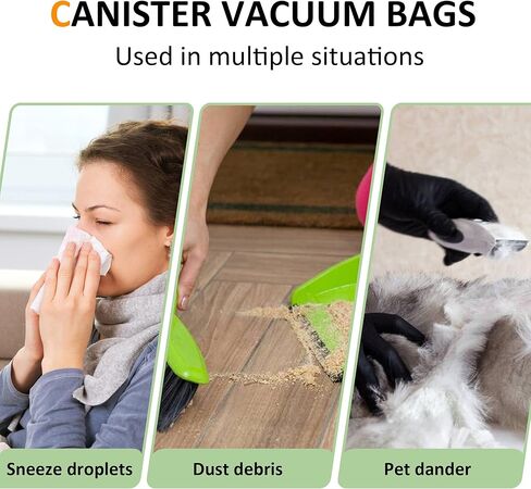 أكياس مكنسة كهربائية مطورة بديلة للمكنسة الكهربائية Eureka Mighty Canister 3670 و3680 Series MM أكياس مكنسة كهربائية 60295A، 60295B، 60295C و60297A، 36 كيسًا in Kuwait