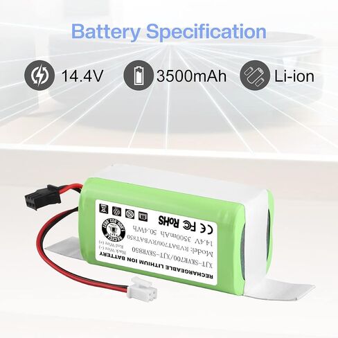 Powilling Upgraded 2 in 1 3.0Ah Replacement for Shark Ion Robot RVBAT850 RVBAT700 Battery 14.4V with 2Prong and 3Prong Compatible with RV700,R75,R85,RV720,RV725,RV750,RV850,UR1000SR,RV700_N Model in Saudi Arabia