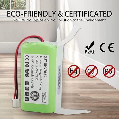 Powilling Upgraded 2 in 1 3.0Ah Replacement for Shark Ion Robot RVBAT850 RVBAT700 Battery 14.4V with 2Prong and 3Prong Compatible with RV700,R75,R85,RV720,RV725,RV750,RV850,UR1000SR,RV700_N Model in Saudi Arabia