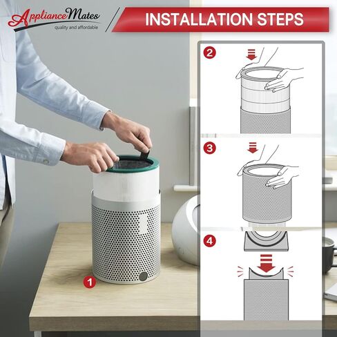 ابلاينس ماتس فلتر هيبا TP01 بديل لفلتر دايسون TP01 TP02 - متوافق مع منقي دايسون تاور بيور كول لينك TP01، TP02، TP03، AM11، BP01، قطعة بديلة # 968126-03 (عبوة من قطعتين) in Kuwait